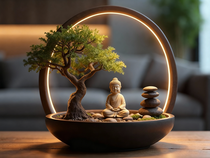 Cantinho zen criado com IA