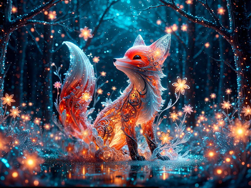 Raposa fantasia criada com IA